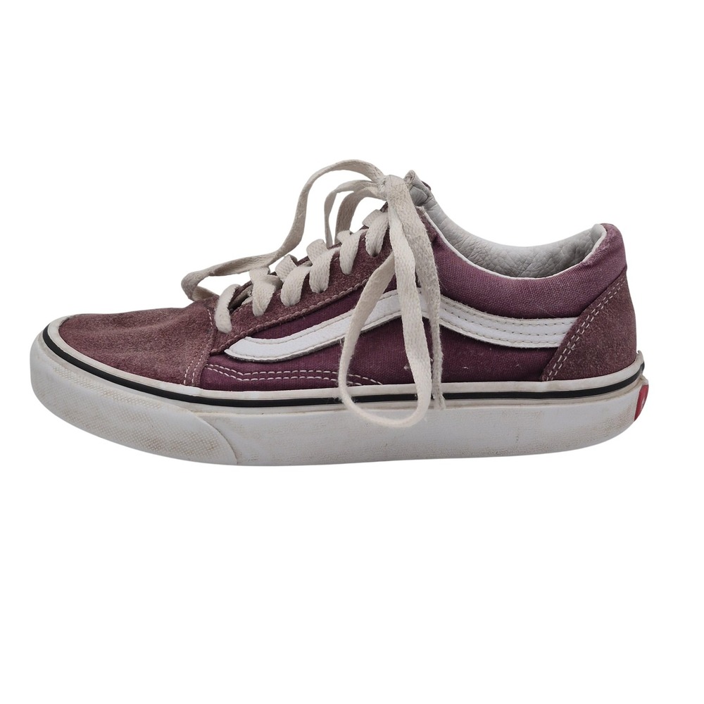 Vans Old Skool Shoes Womens Size 5 Purple Suede Canvas Low Top Skate Sneakers
